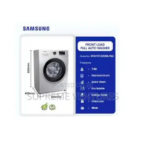 Samsung 7kg Front Load Auto Washing Machine Ww70t3010bs/Nq