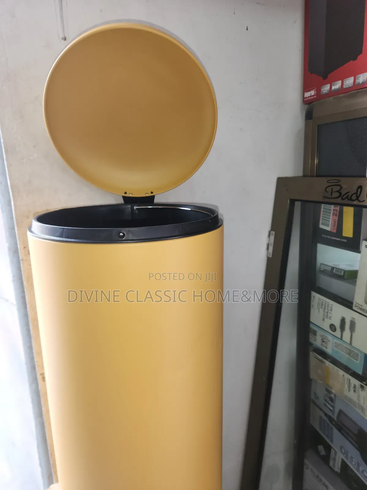 30lit Domed Pedal Bin Mustard