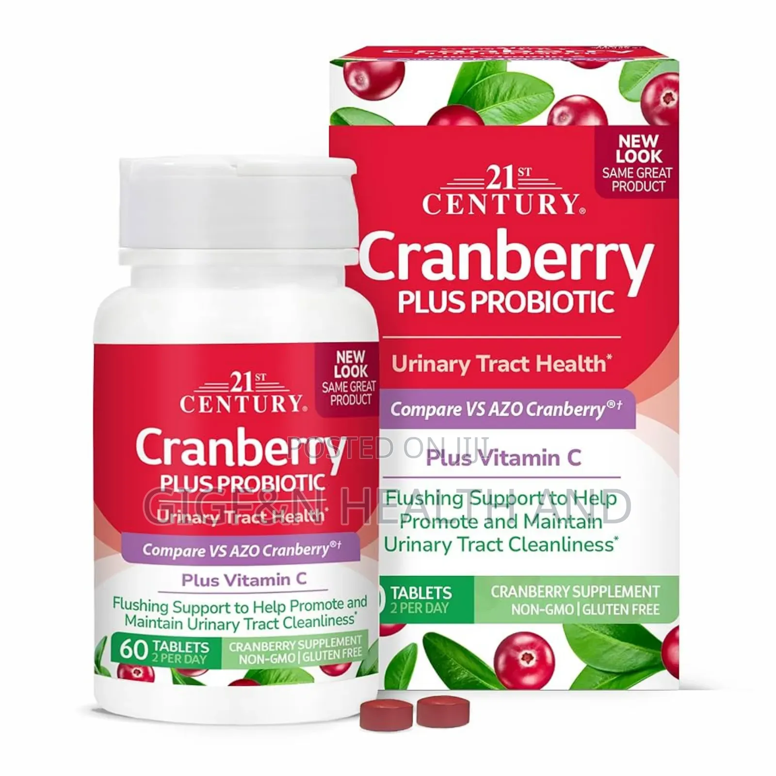 21st Century, Cranberry Plus Probiotic, 60 Tablets