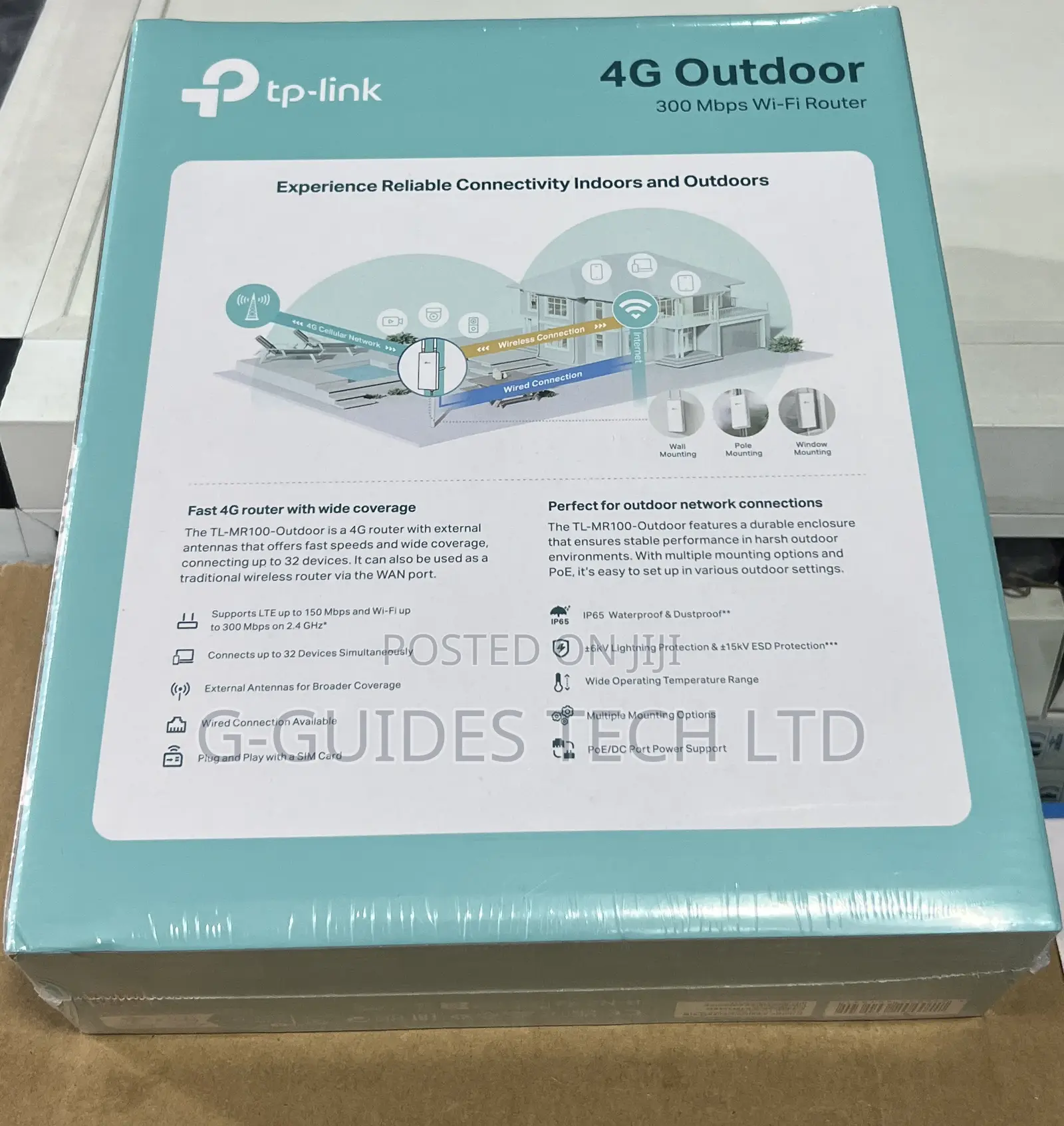 Tp-Link 4g Outdoor 300mbps Wi-Fi Router Tl-Mr100-Outdoor