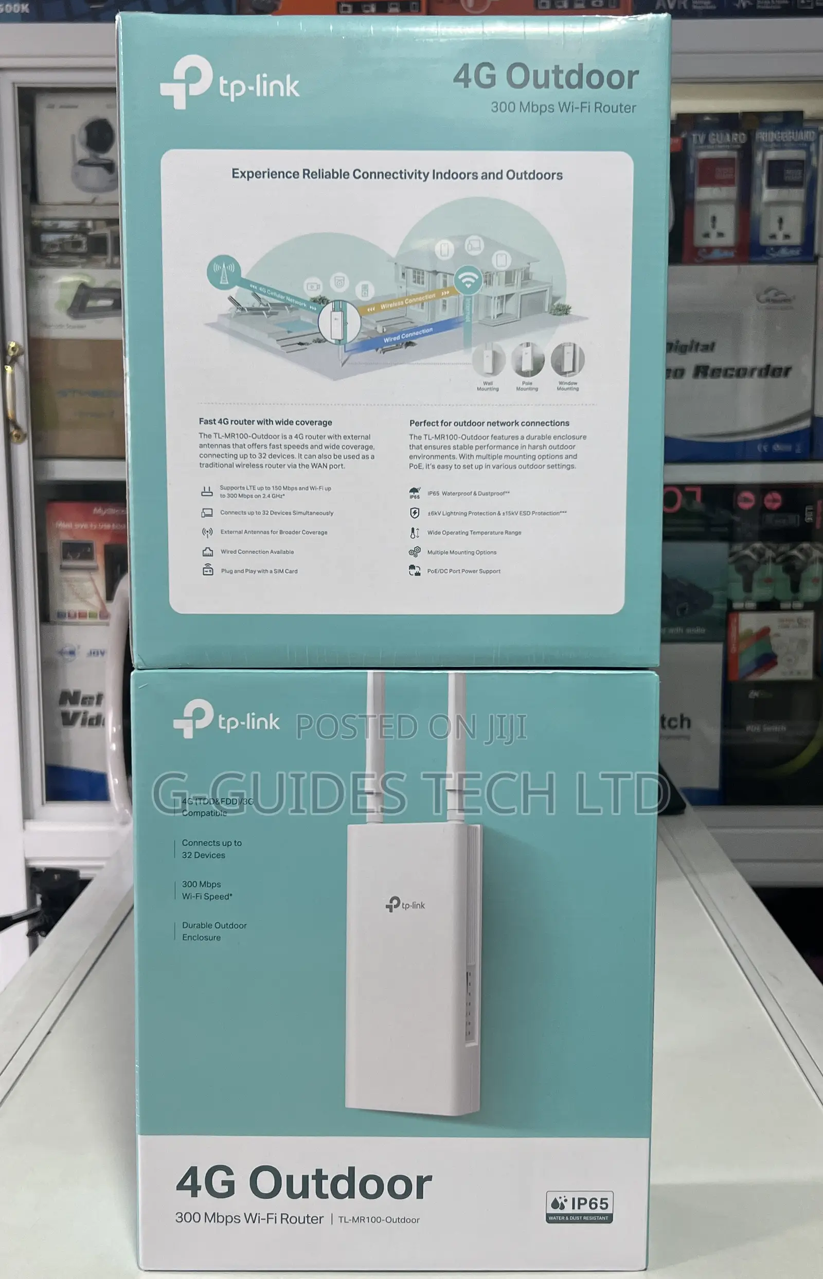 Tp-Link 4g Outdoor 300mbps Wi-Fi Router Tl-Mr100-Outdoor