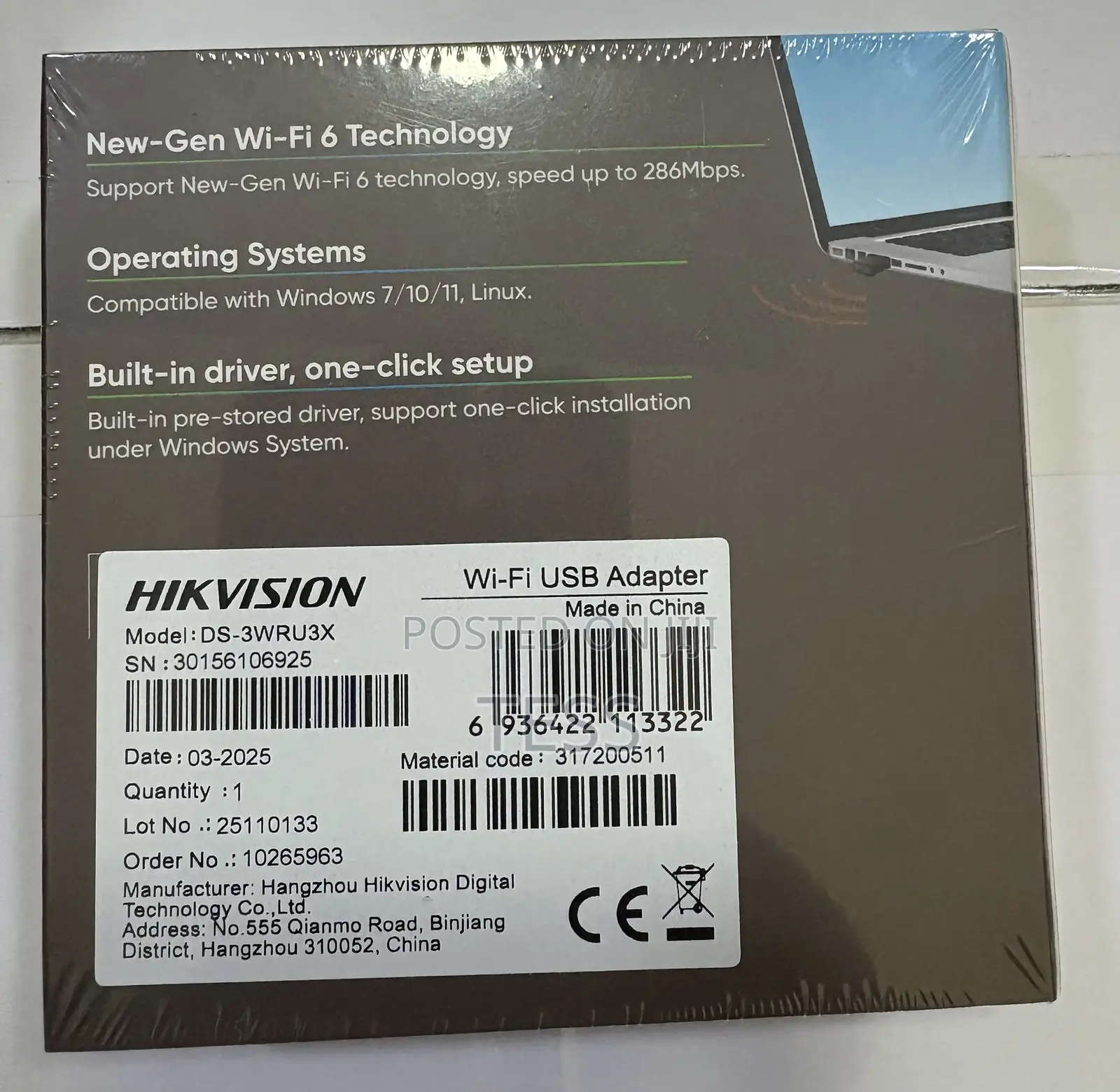 Hikvision Usb Wifi Receiver Wifi 6 Usb Adapter Ds-3wru3x