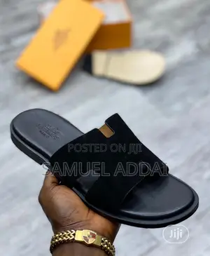 Men's Casual Cross Leather Slippers