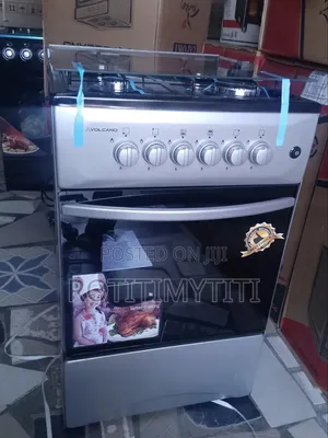 Black in Colour Volcano 50x50 Gas Burner With Oven and Grill
