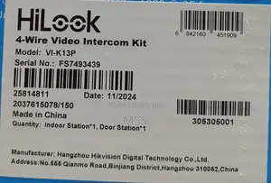 4-Wire Analog Video Intercom Kit-Hilook