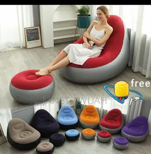 Inflatable Lazy Sofa With Leg Rest and a Free Pump