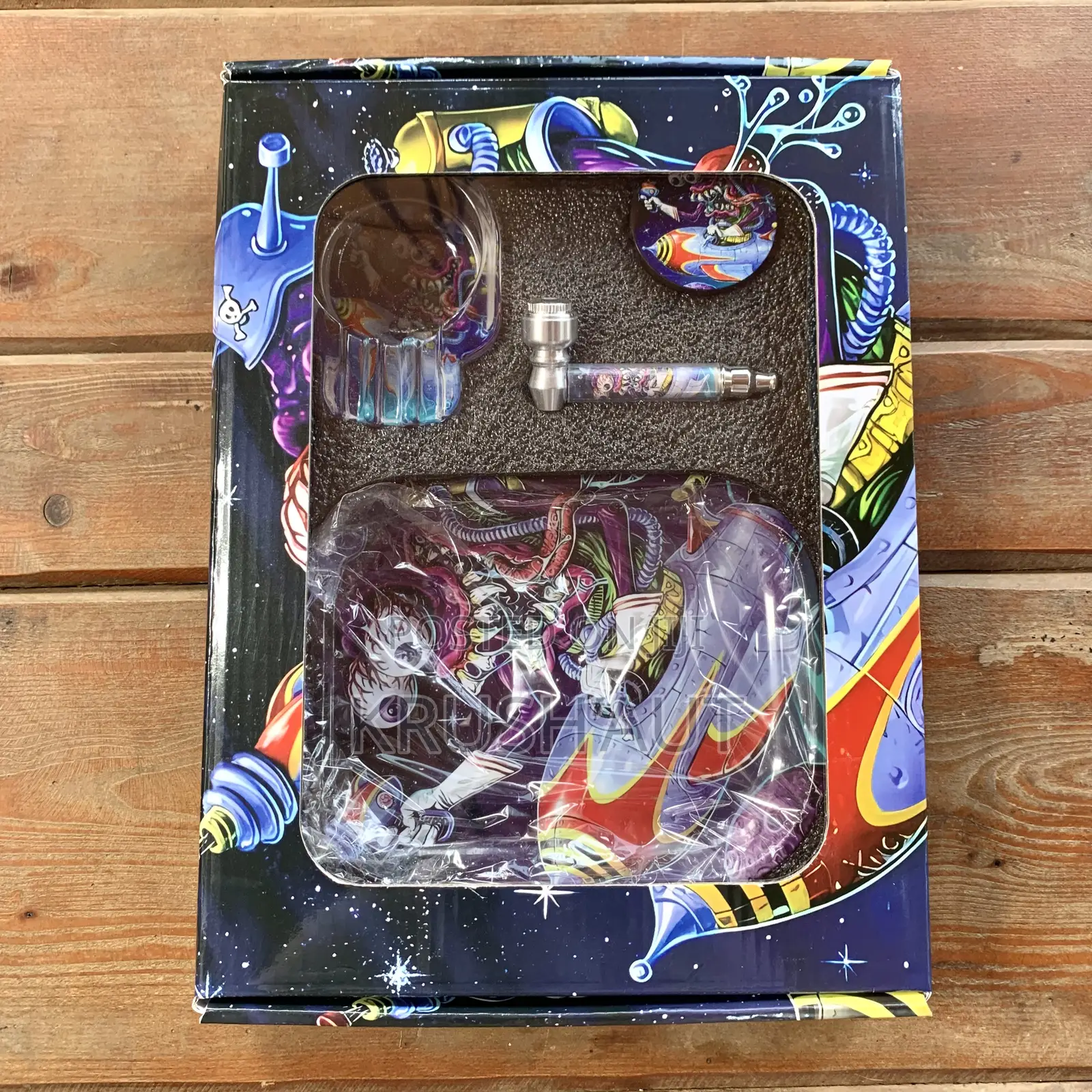 Smoke Set - Rolling Tray,Grinder,Pipe Ashtray