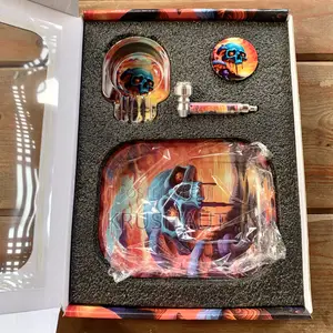 Smoke Set - Rolling Tray,Grinder,Pipe Ashtray