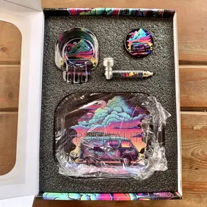 Smoke Set - Rolling Tray,Grinder,Pipe Ashtray