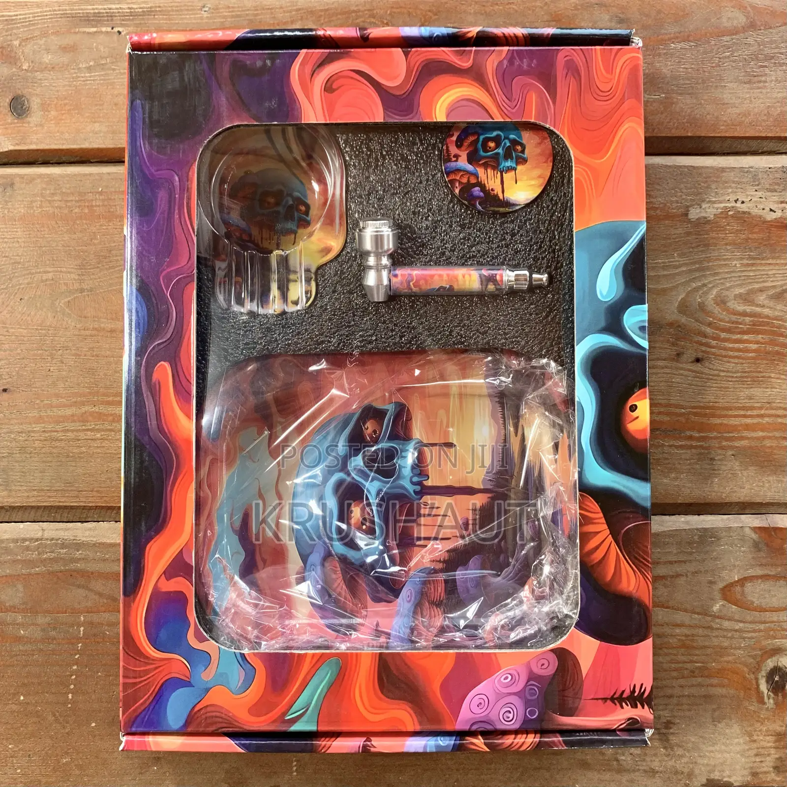 Smoke Set - Rolling Tray,Grinder,Pipe Ashtray