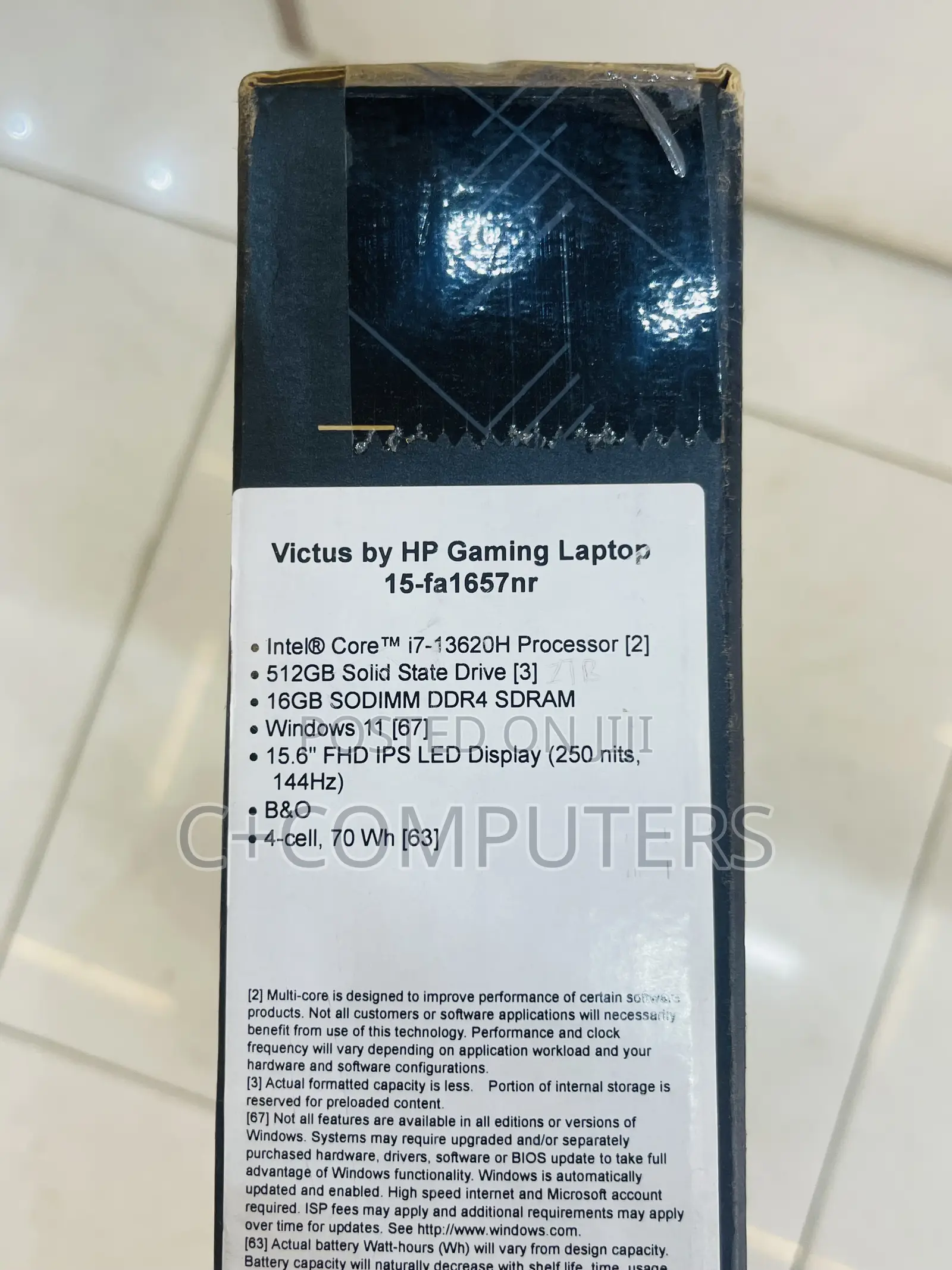 New Laptop HP Victus 15 16GB Intel Core i7 SSD 512GB