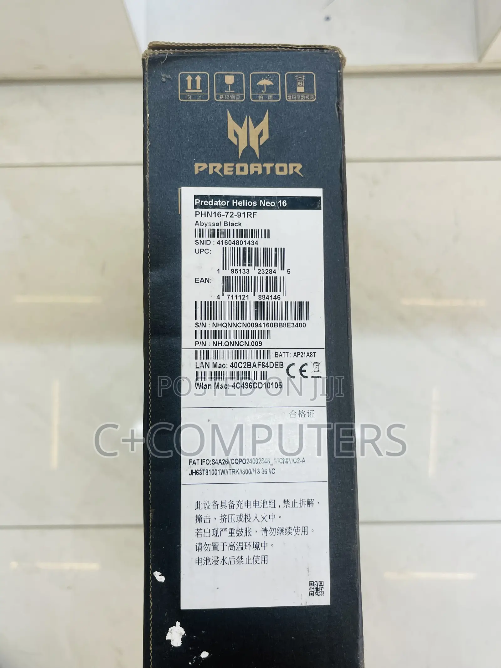 New Laptop Acer Predator Helios Neo 16 16GB Intel Core I9 SSD 1T