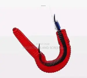 Earthworms 20pcs And Shrimps With Hooks 5pcs Bait For Fishing