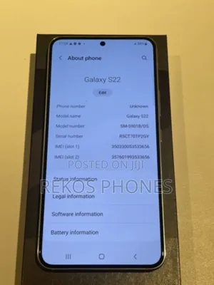New Samsung Galaxy S22 5G 128 GB White