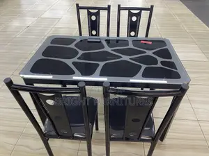 Durable 4in1 Dining Set Glass Top