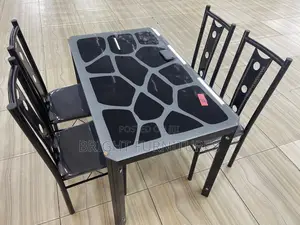 Durable 4in1 Dining Set Glass Top