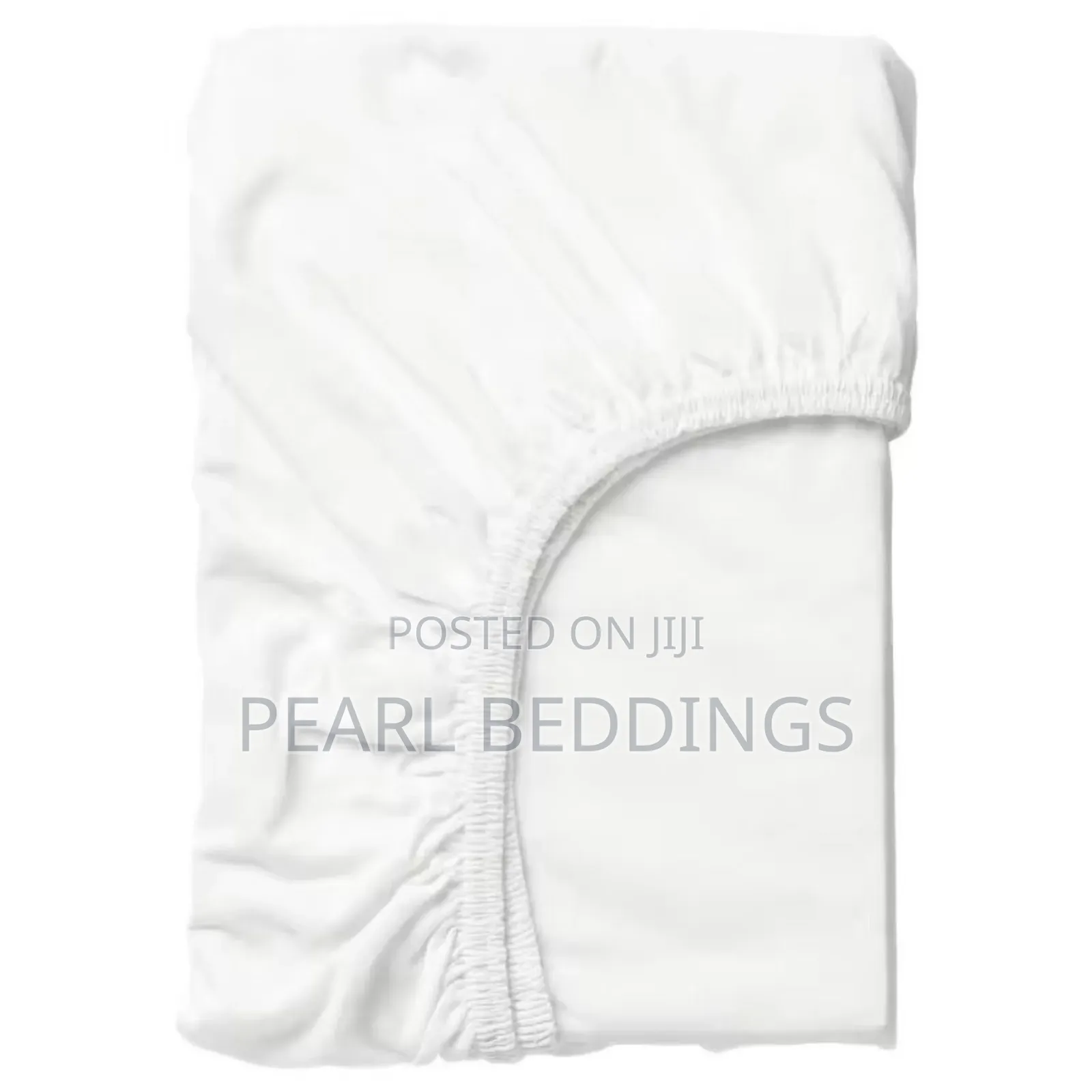 Premium Quality Cotton Fitted White Bedsheet Set Available