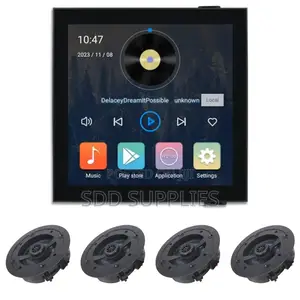 2pairs  Rimles Ceiling Speaker & 120w Wall Android Amplifier