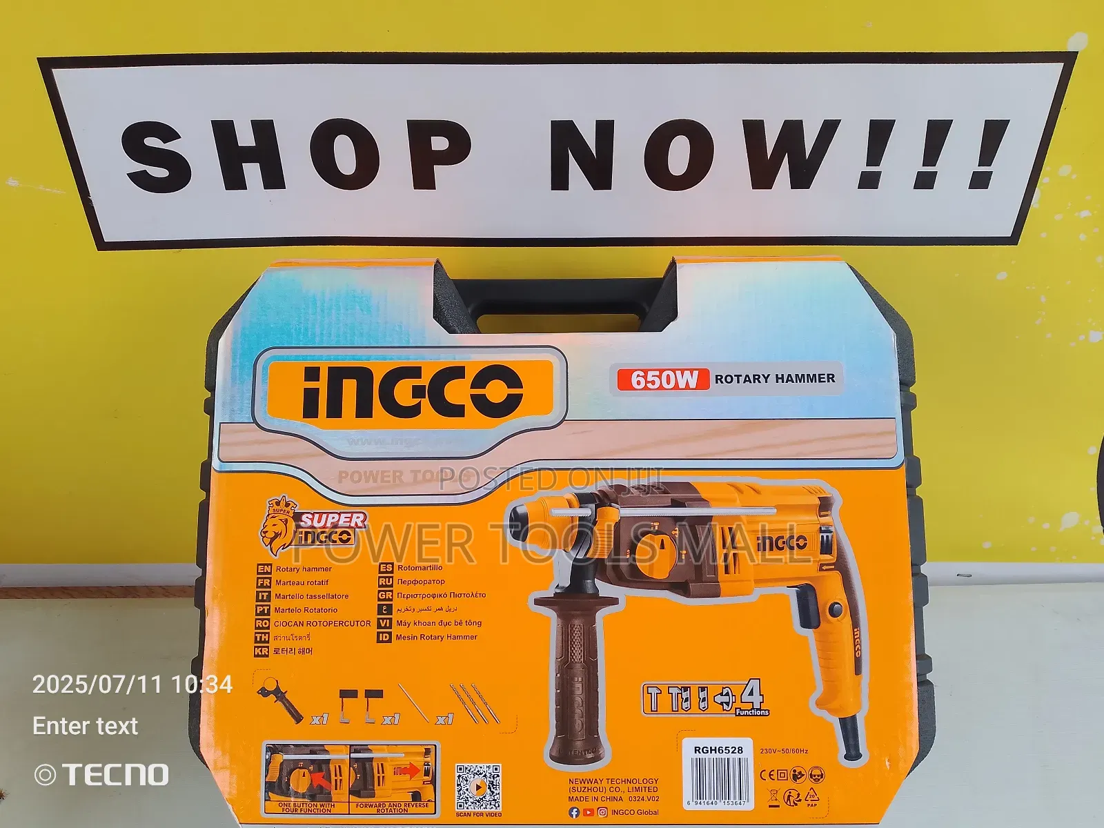 Rotary Hammer 650w Ingco