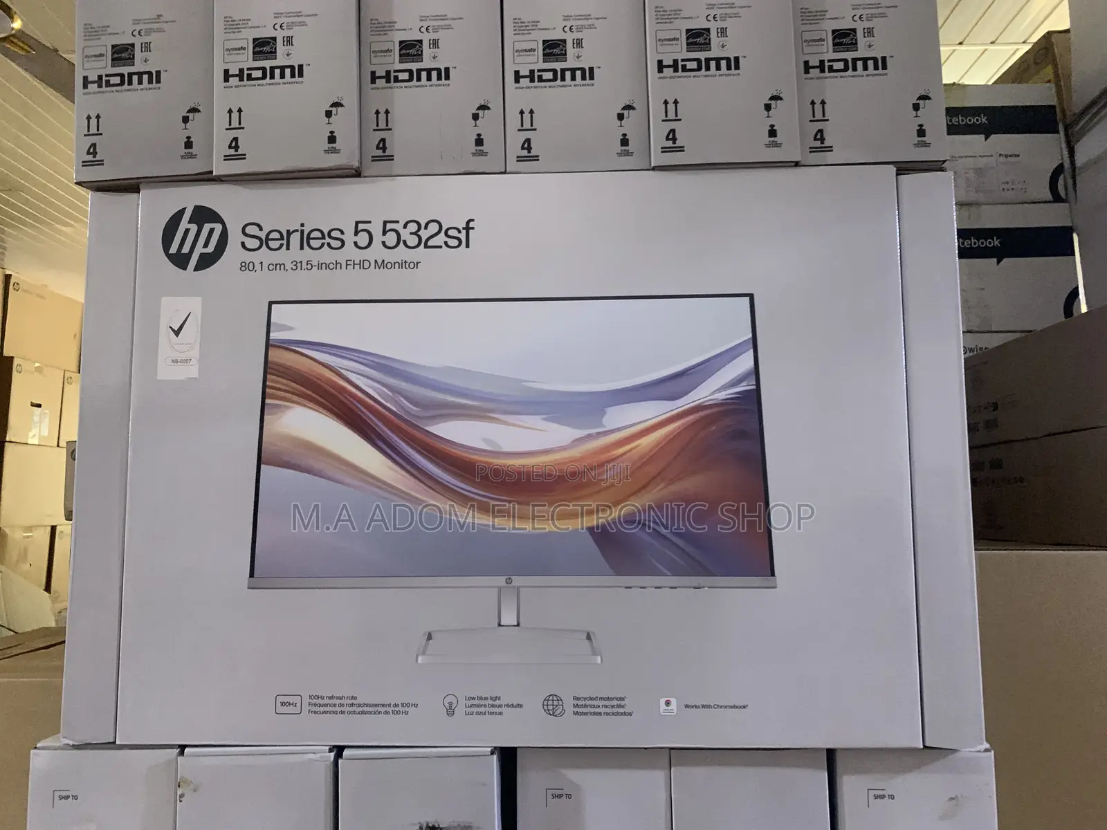 Hp Series 5 532sf Full Hd 32" Ips LCD Monitor - Black