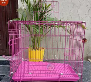 Pink Colored Dog and Cat Cage