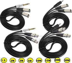 Durable 6.5mm to Dual Male/Female XLR Cables