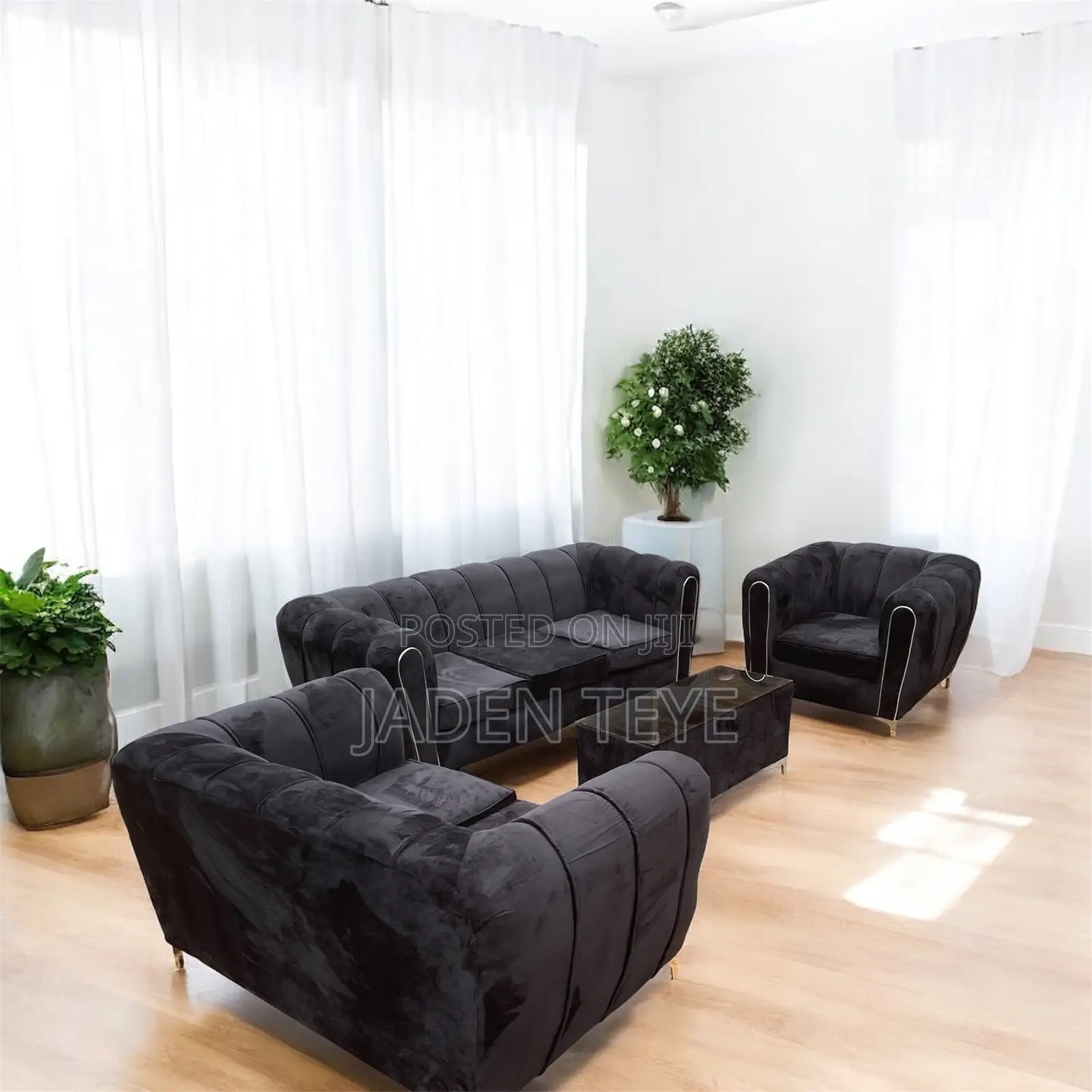 Black Fabric Family Set