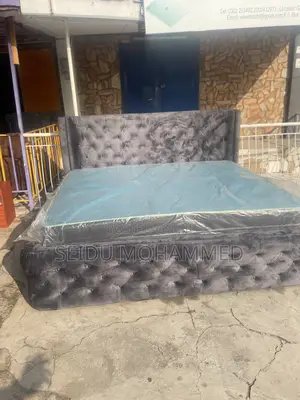 A King Bed Frame With Mattress