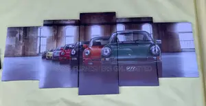 Porches Colorful Car 3d Wall Arts Canvas Frame Decor