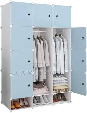 12 Cubes Plastic Wardrobe With Shoe Rack
