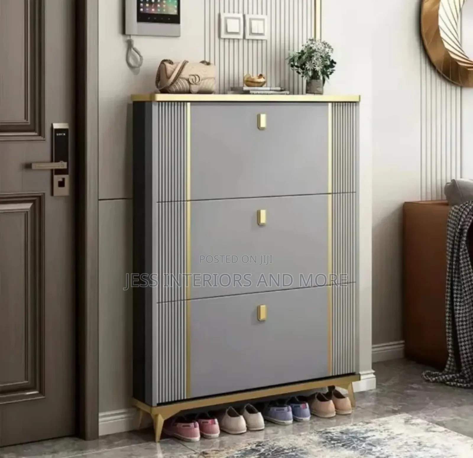 Shoe Rack With 3 Flip Drawers