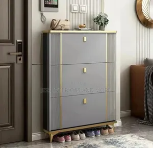 Shoe Rack With 3 Flip Drawers