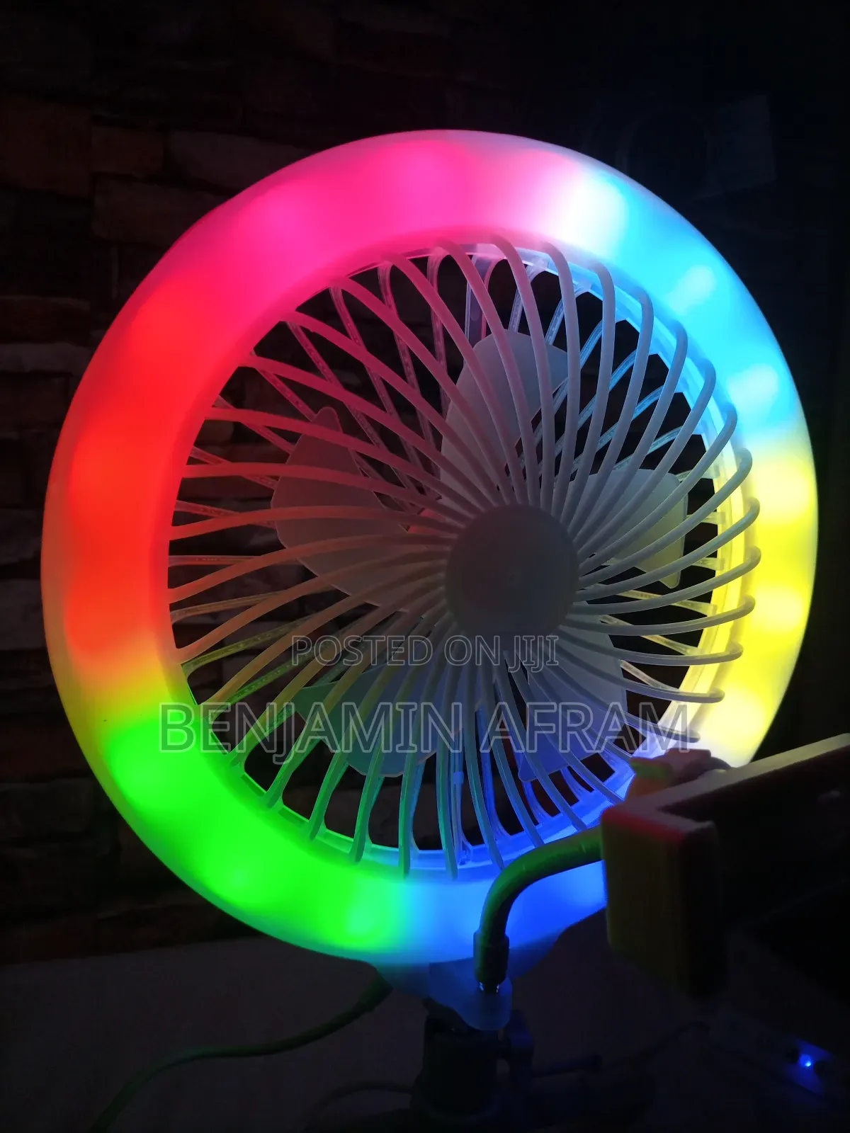 Cool Beam Fan With Light And Phone Holder