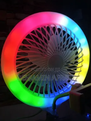 Cool Beam Fan With Light And Phone Holder