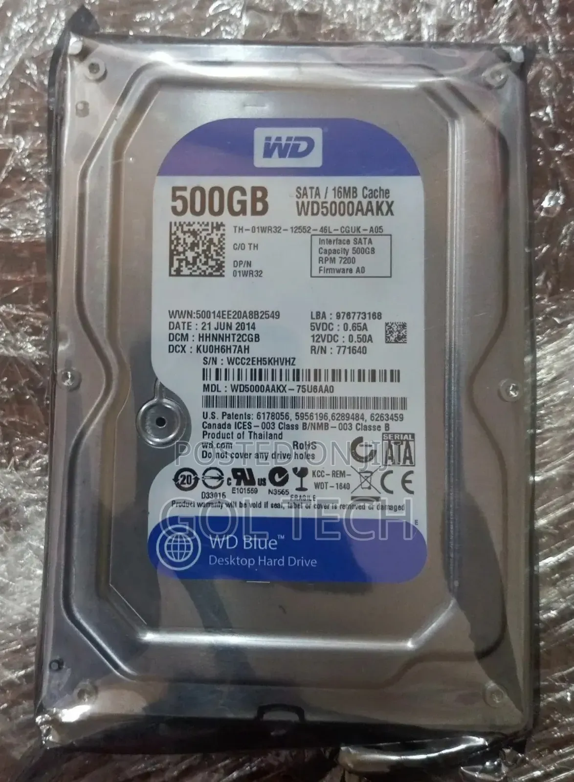 500gb Hard Drive Wd Sata 3.5 Desktop HDD for CCTV