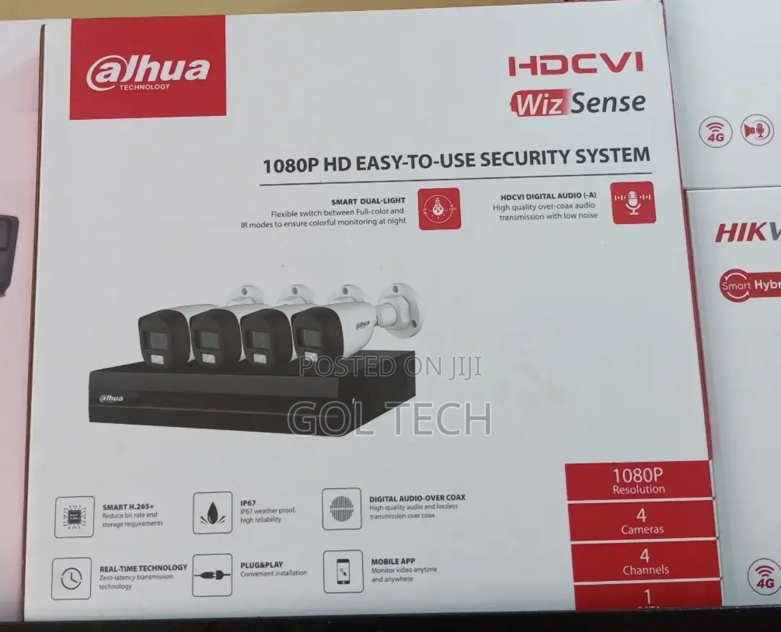 Dahua 4ch Kit 2mp Full Color With Audio With 500gb HDD