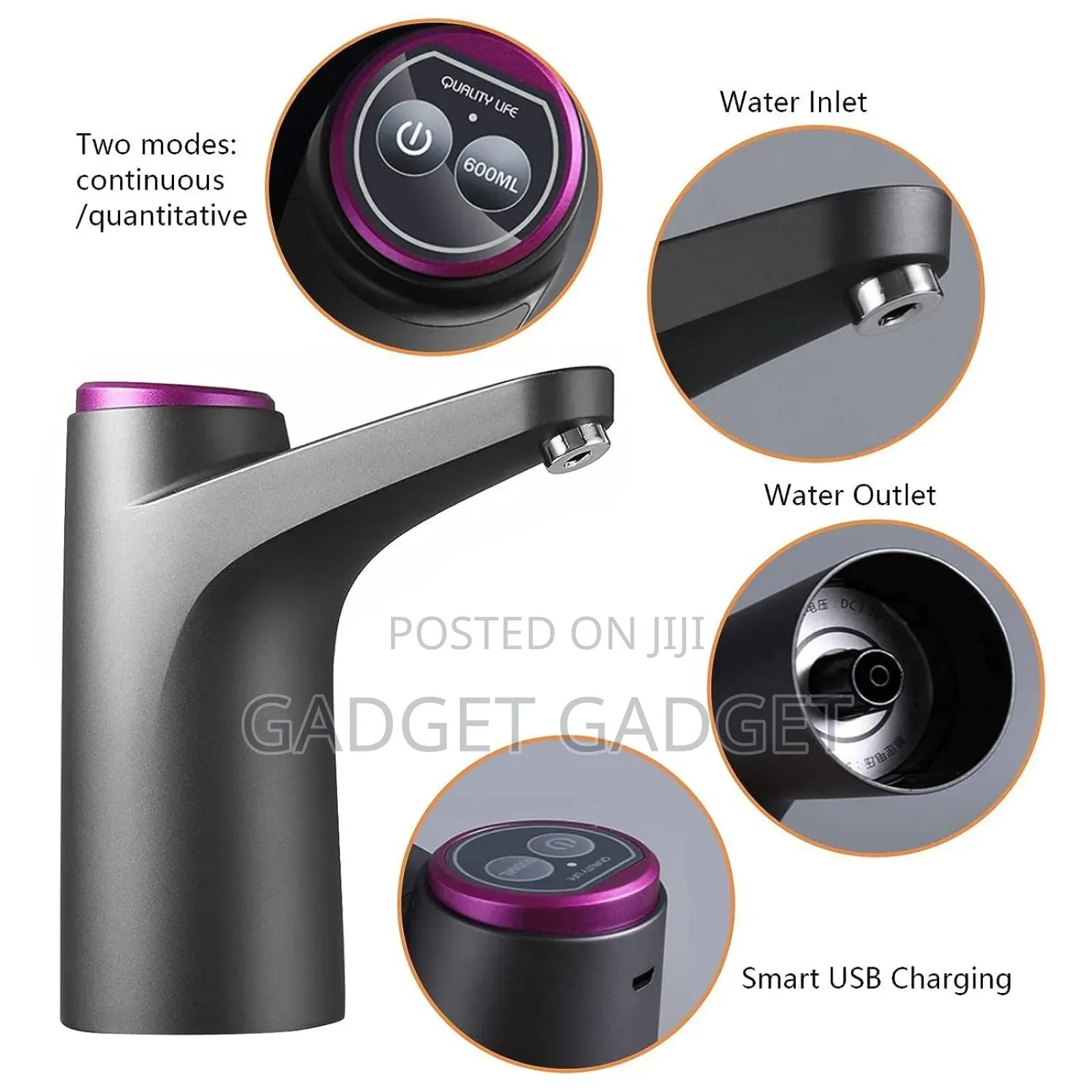Electric Portable Button Water Dispenser
