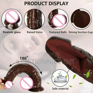 10" Brown Huge Thick Realistic Anal G-Spot Dildo Dong Cock