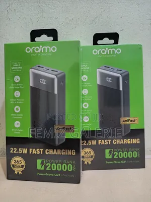 Oraimo Powernova Q21 20000mah 22.5w Power Bank