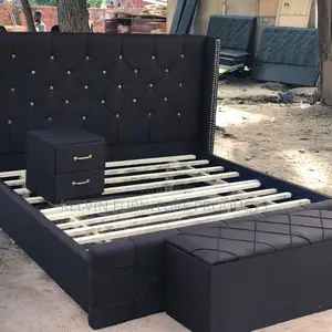 Royal King Size Bed Frame With Couch and Drawer