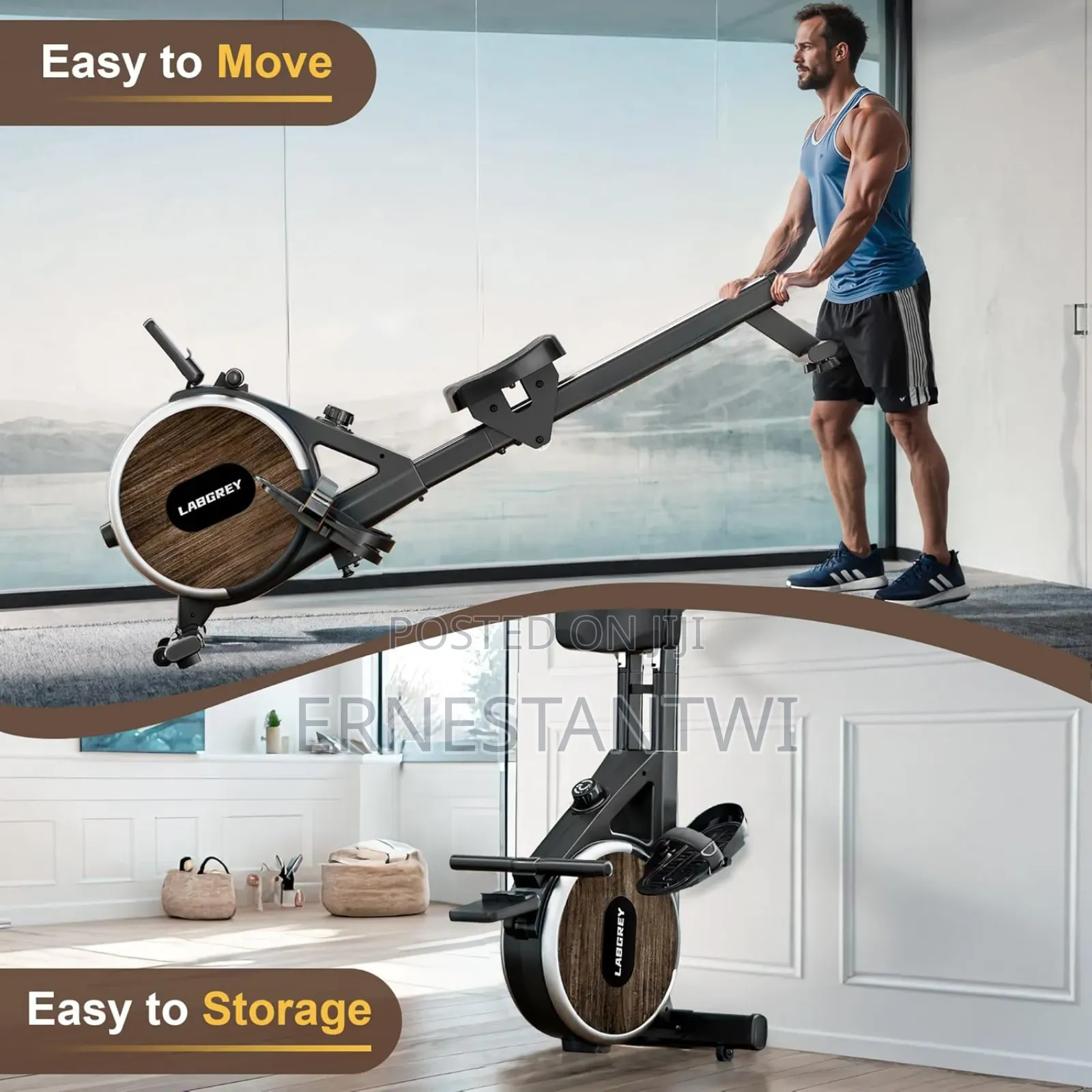 160kg Capacity Magnetic Rowing Machine From Labgrey, Uk