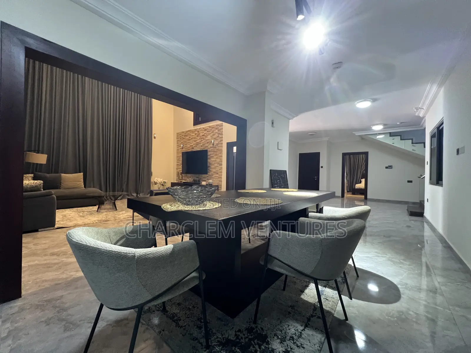 Furnished 4bdrm House in Charclem Ventures, East Legon for rent