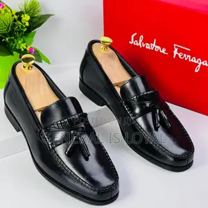 Salvatore Ferragamo Black Leather Shoe
