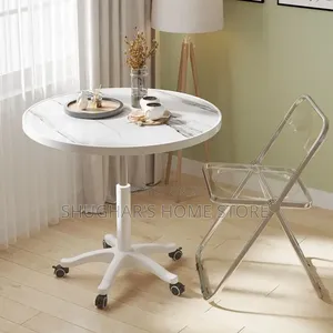 Round Adjustable Marble Table