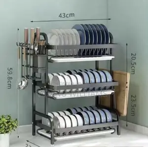 3tiers Multifunctional Kitchen Bowl and Plate Rack