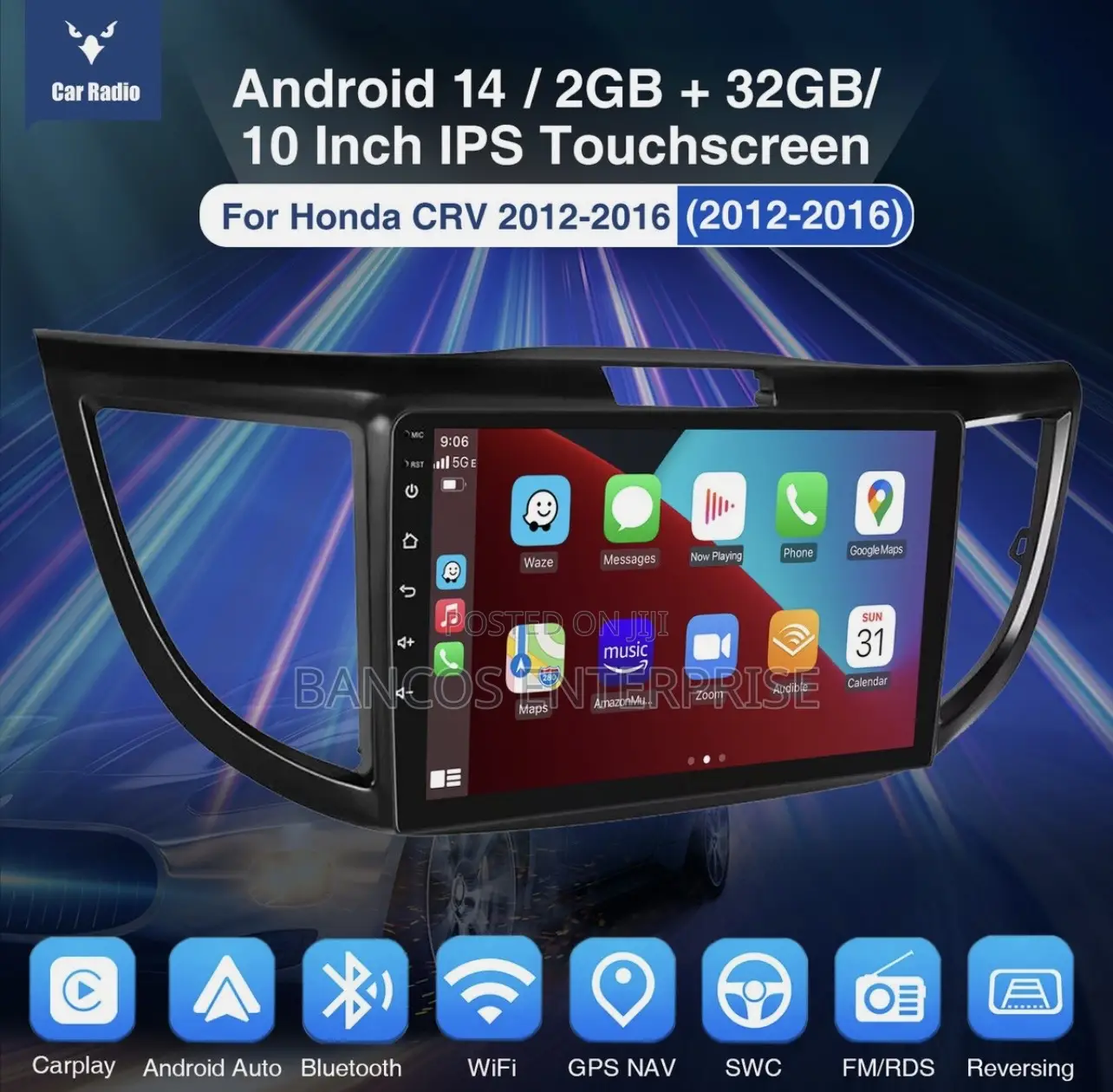 Honda Cr-v 2012-2016 Android / Carplay Stereo