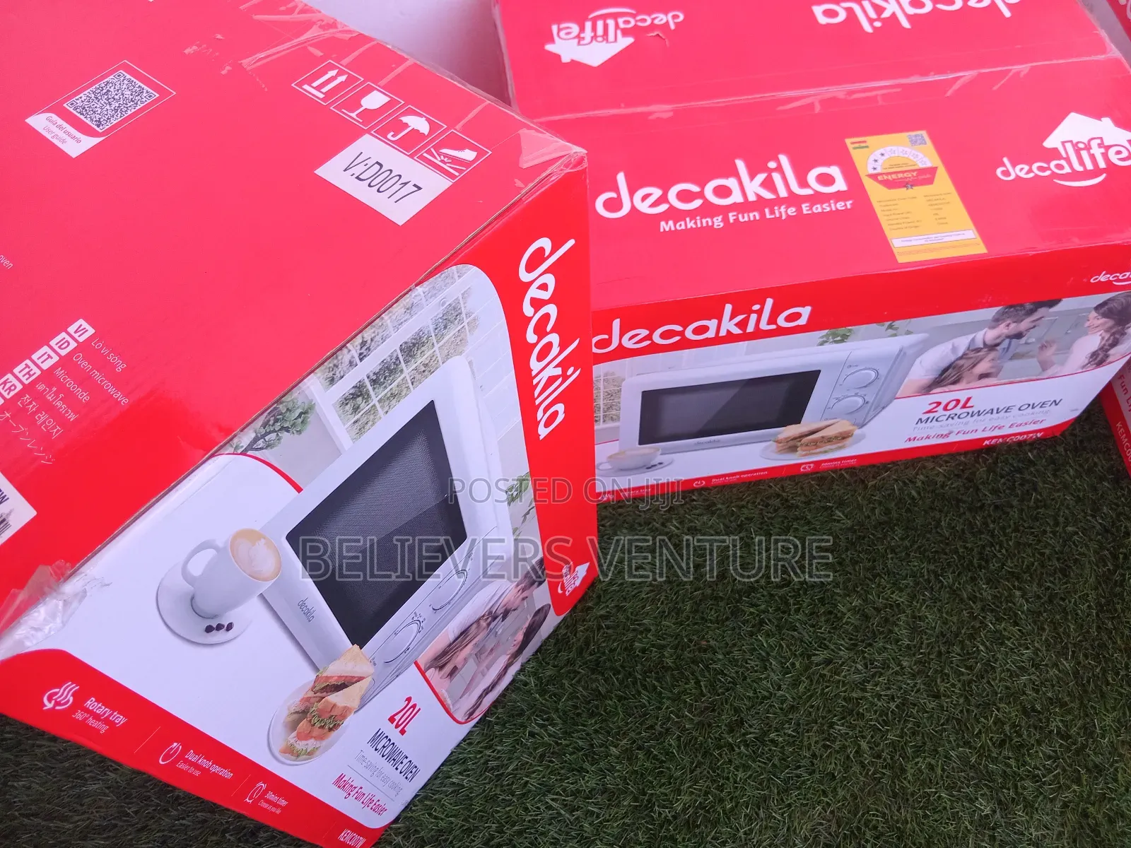 Dual Knob Operation Decakila Microwave Oven 20l Oven