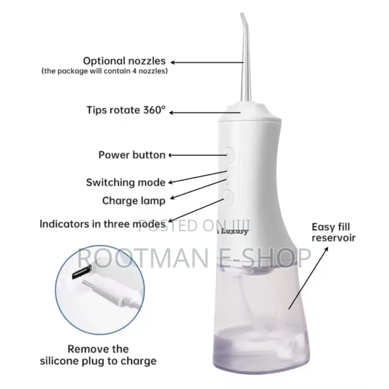 Tech Luxury Premium Water Flosser (300ml)