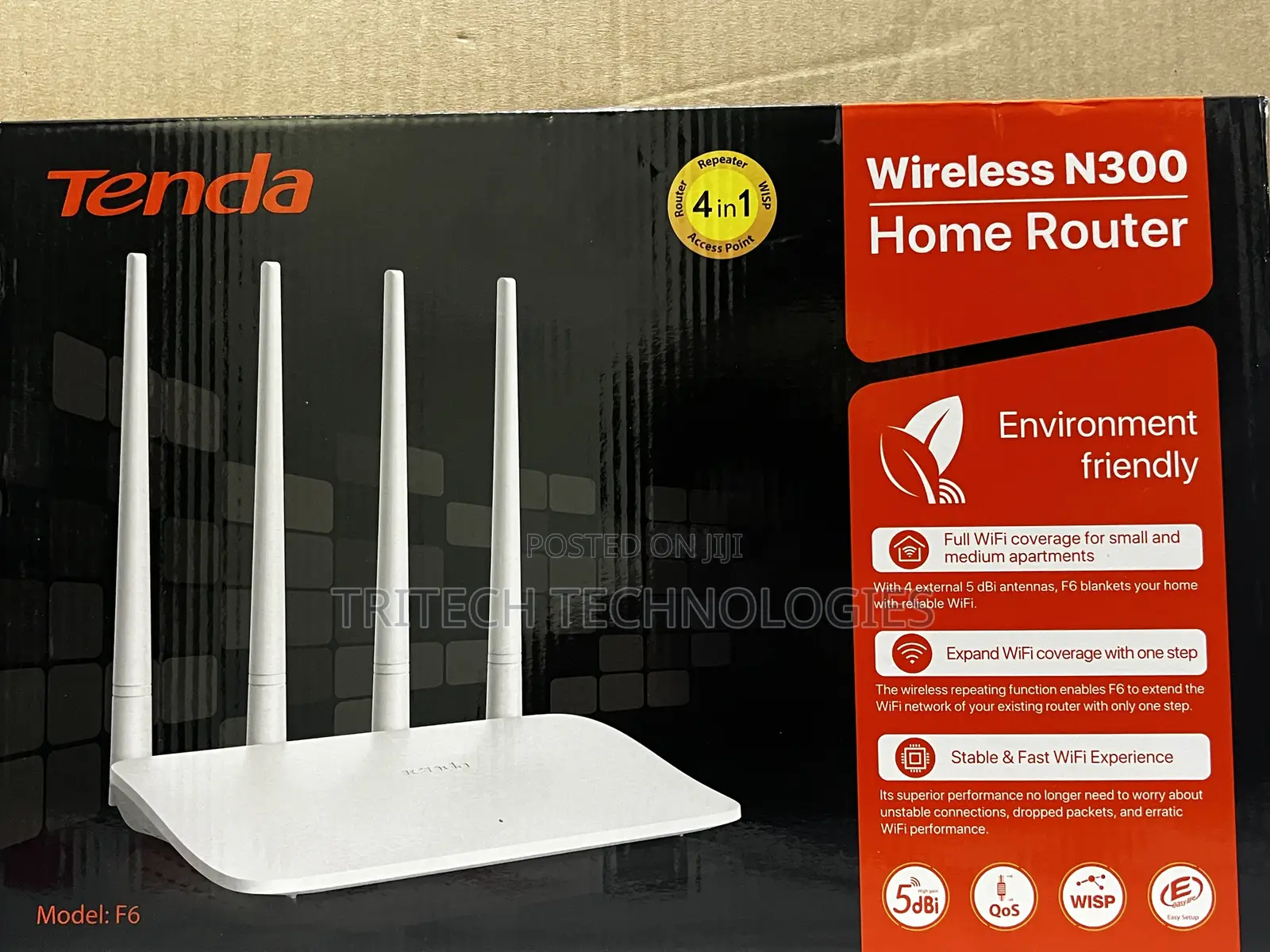 Tenda F6 N300 Easy Setup Wireless Router