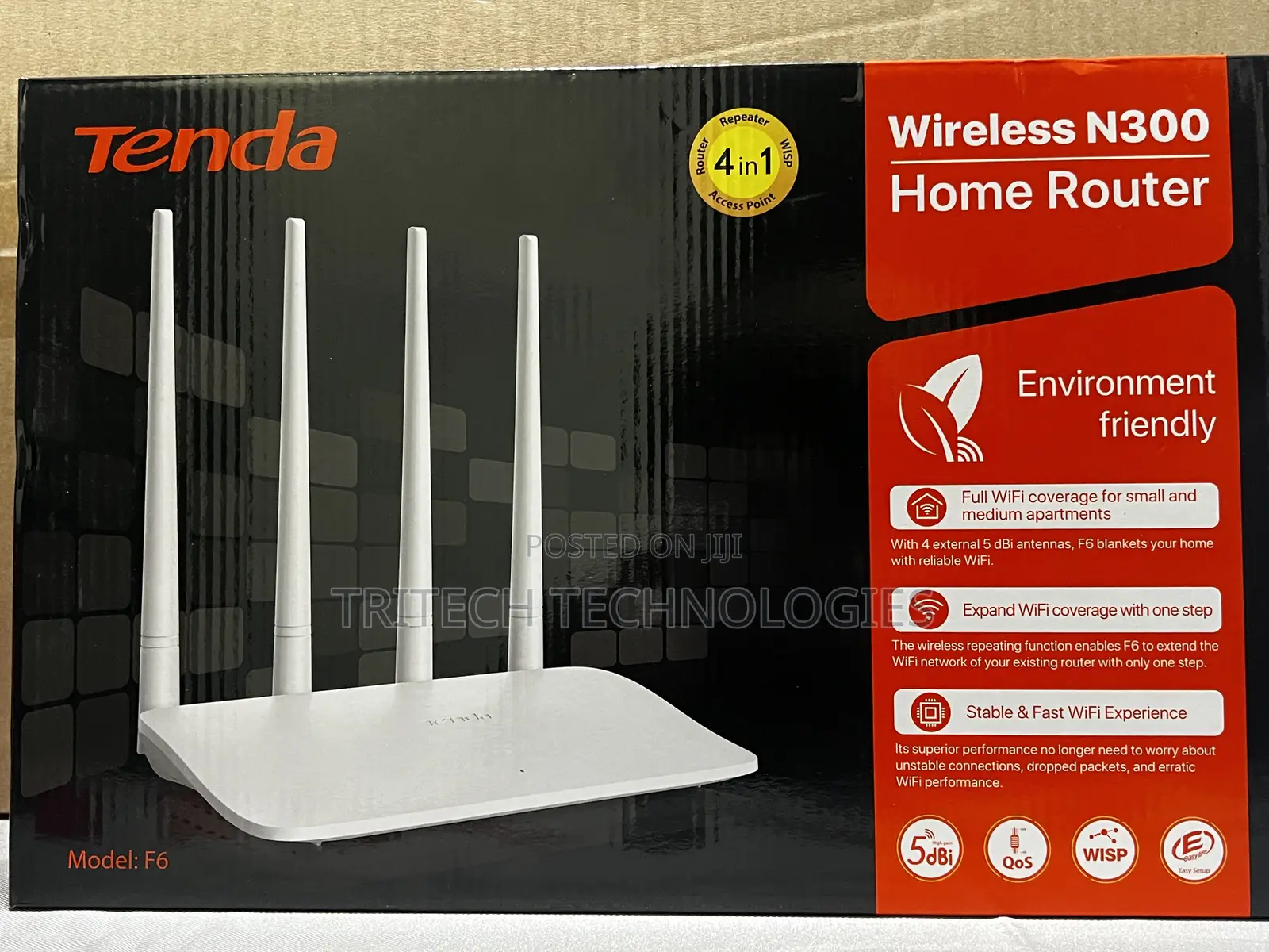 Tenda F6 N300 Easy Setup Wireless Router